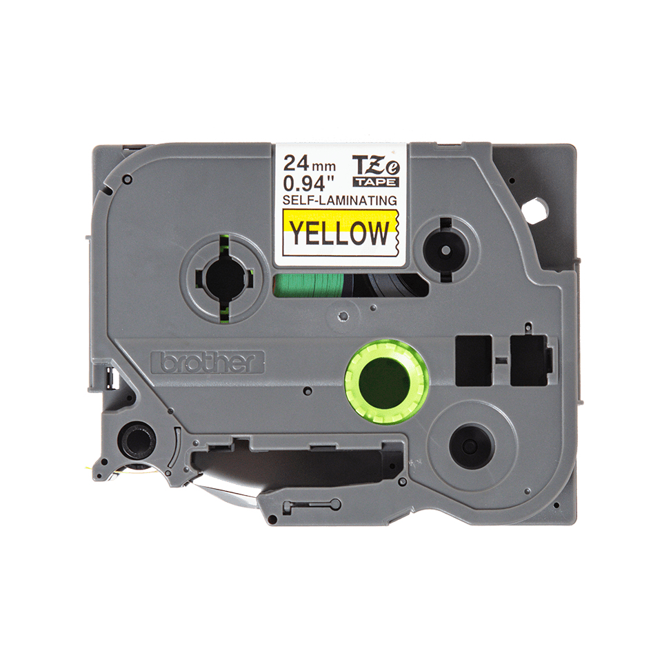 TZESL651 24mm Black on Yellow Self Laminating Tape thumbnail