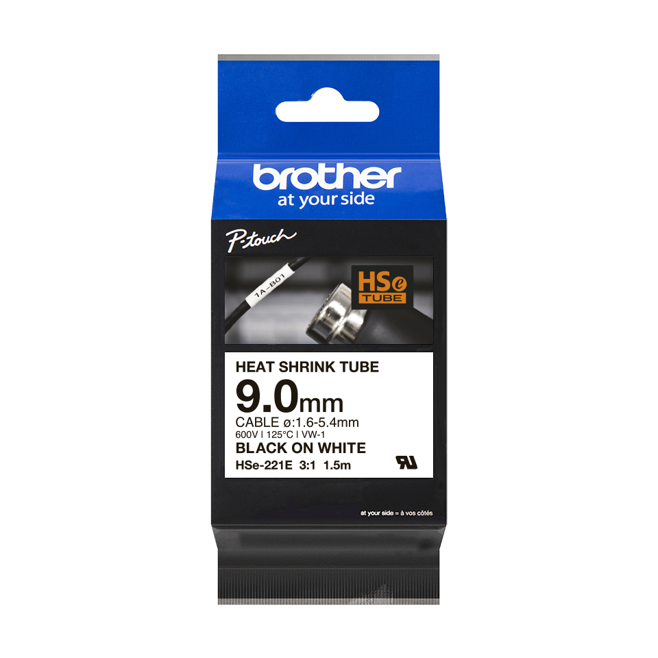 HSE221E 9.0MM BLACK ON WHITE thumbnail