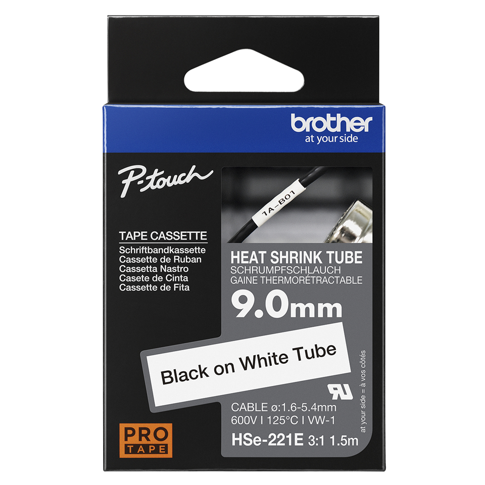 HSE221E 9.0MM BLACK ON WHITE thumbnail