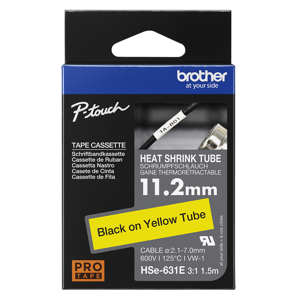 HSE631E 11.2MM BLACK ON YELLOW thumbnail
