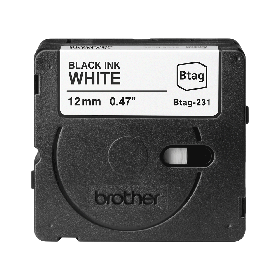 BTAG-231 LABEL-MAKINGTAPE BLACK ON WHITE 12MM 4M thumbnail