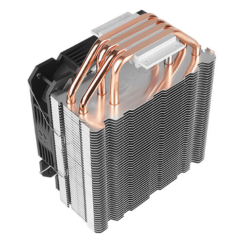 A400i Fan CPU Cooler, Universal Socket, 120mm Neon Light Effect Silent RGB PWM Fan, 1800RPM, 4 Direct-Touch Copper Heatpipes, Intel LGA 1700 Bracket Included thumbnail