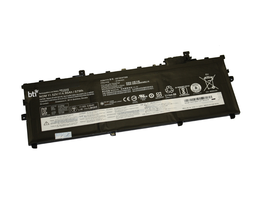 Replacement Battery for LENOVO Thinkpad X1 Carbon 5th Gen replacing OEM part numbers SB10K97587 01AV430 01AV429// 11.52V 4950mAh thumbnail