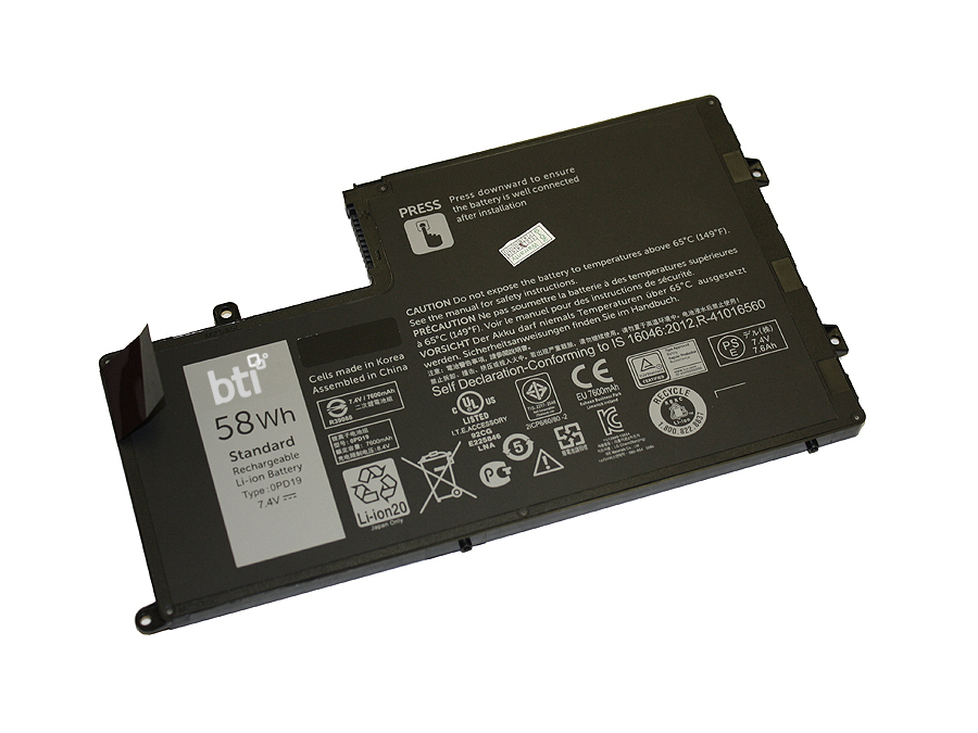58Wh 4 cell 0PD19 compatible battery for DELL INSPIRON 14 5448 INSPIRON 14 5447 LATITUDE 3530 LATITUDE 3520 INSPIRON 5548 INSPIRON 5547 thumbnail