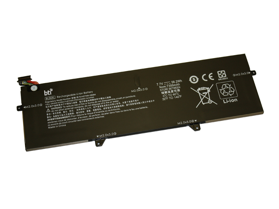 Replacement 4 cell battery for HP Elitebook 1040 G5 1040 G6 replacing OEM part numbers BL04XL L07041-855 // 7.7V 7299mAh 56.2Wh thumbnail