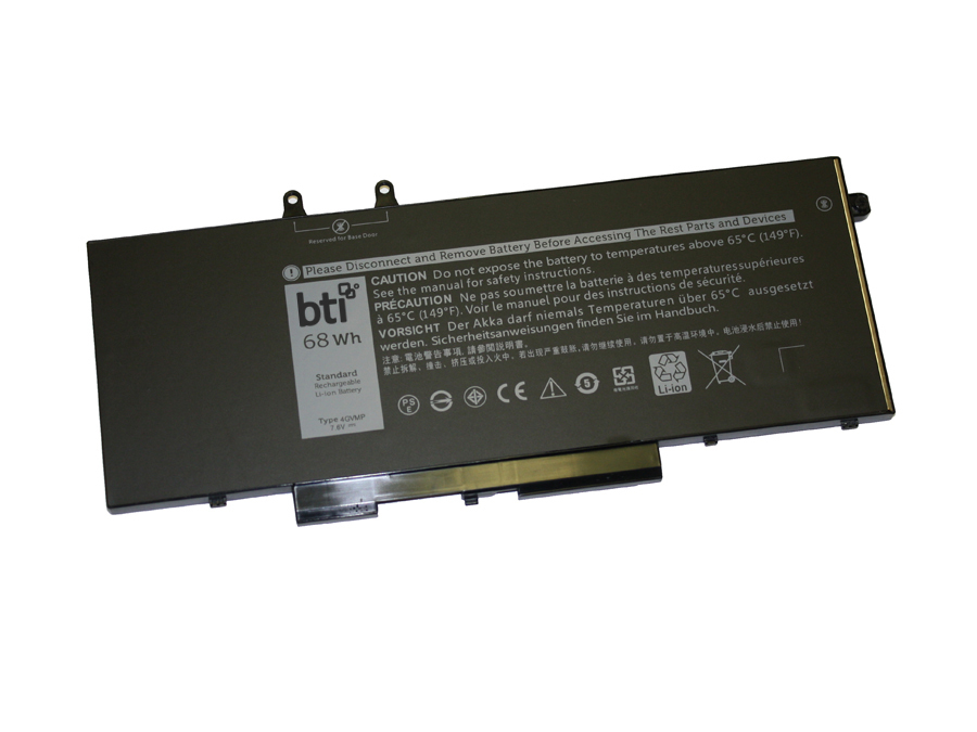 Replacement 4 cell battery for Dell Precision 3540 Latitude 5300 5300 2-in-1 5400 5310 5310 2-in-1 5500 7300 7310 7400 7400 2-in-1 7410 9410 2-in-1 9510 replacing OEM part numbers 4GVMP 492-BCBK 9JRYT C5GV2 R7WM X77XY // 7.6V 68Wh thumbnail