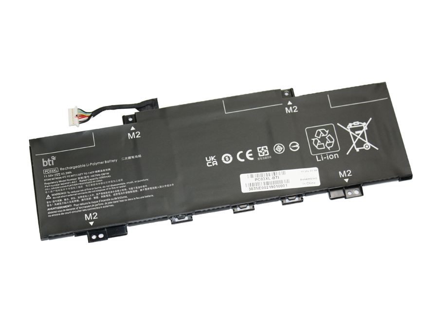 43.3 3 cell PC03043XL-PL compatible battery for HP - COMPAQ PAVILION X360 15-ER0521LA PAVILION X360 15-ER0021LA PAVILION X360 15-ER1071CL thumbnail