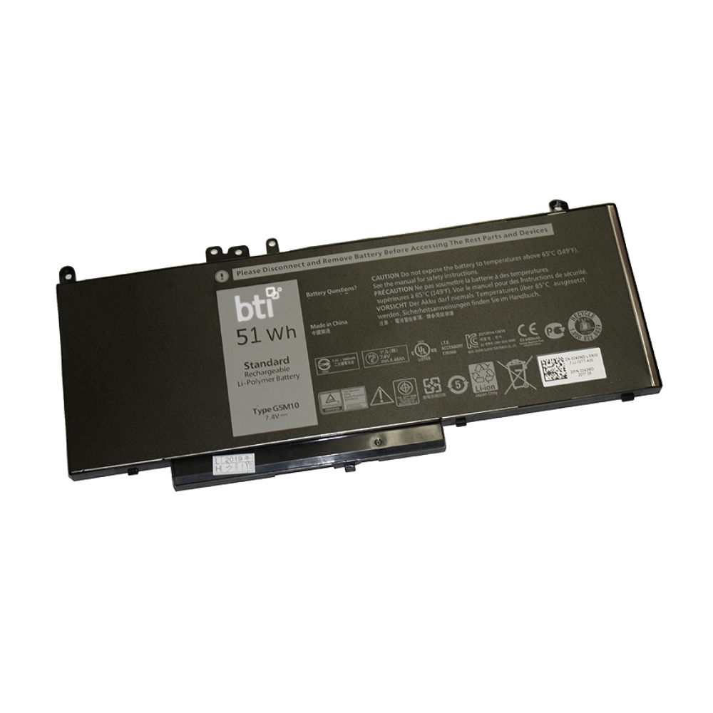 Replacement Battery for Latitude E5450 E5550 replacing OEM part numbers G5M10 0G5M10  8V5GX VMKXM PF59Y 451-BBLK 451-BBLN // 7.4V 6460mAh 51Whr thumbnail
