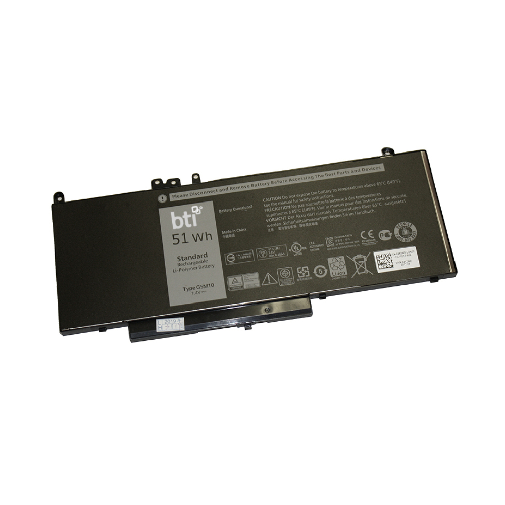 Replacement Battery for Latitude E5450 E5550 replacing OEM part numbers G5M10 0G5M10  8V5GX VMKXM PF59Y 451-BBLK 451-BBLN // 7.4V 6460mAh 51Whr thumbnail