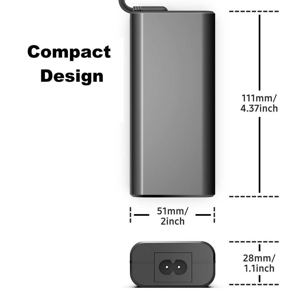 65W USB-C AC Adapter with 8 output voltages for all USB-C devices up to 65W - UK Connections thumbnail