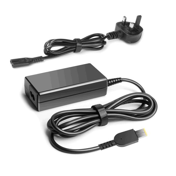 65W 36200124 compatible laptop charger for Lenovo models with Slim connector. UK power cable included thumbnail