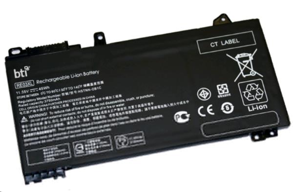 Replacement 3 cell battery for HP Probook 430 G6 430 G7 440 G6 445 G6 440 G7 450 G6 450 G7 455R G6 replacing OEM part numbers L32656-002 RE03XL RE03045XL-PL L32407-AC1 // 11.55V 3900mAh 45Wh thumbnail