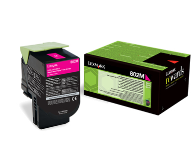 802M MAGENTA TONERLEXMARK 802M MAGENTA TONER 80C20M0 thumbnail