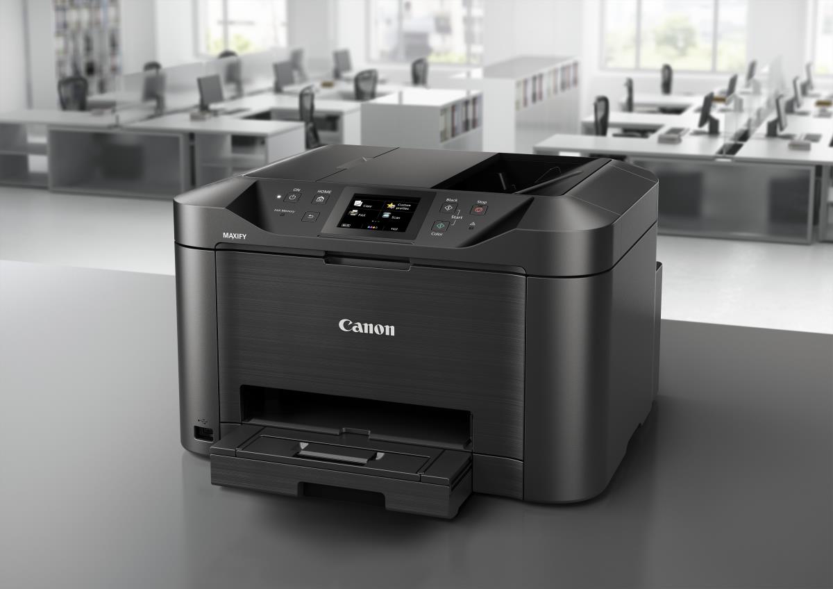 MAXIFY MB5150 - Multifunction printer - colour - ink-jet - A4 (210 x 297 mm), Legal (216 x 356 mm) (original) - A4/Legal (media) - up to 22 ppm (copying) - up to 24 ipm (printing) - 250 sheets - 33.6 Kbps - LAN, Wi-Fi(n), USB host, USB 2.0 thumbnail