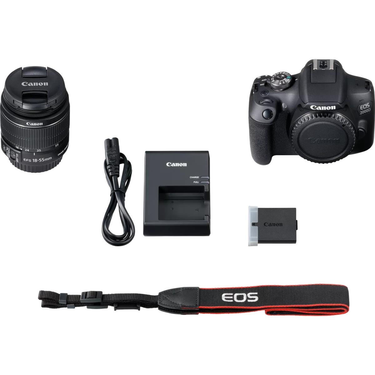 EOS 2000D DSLR Camera with EF-S 18-55mm IS II Lens - Black thumbnail