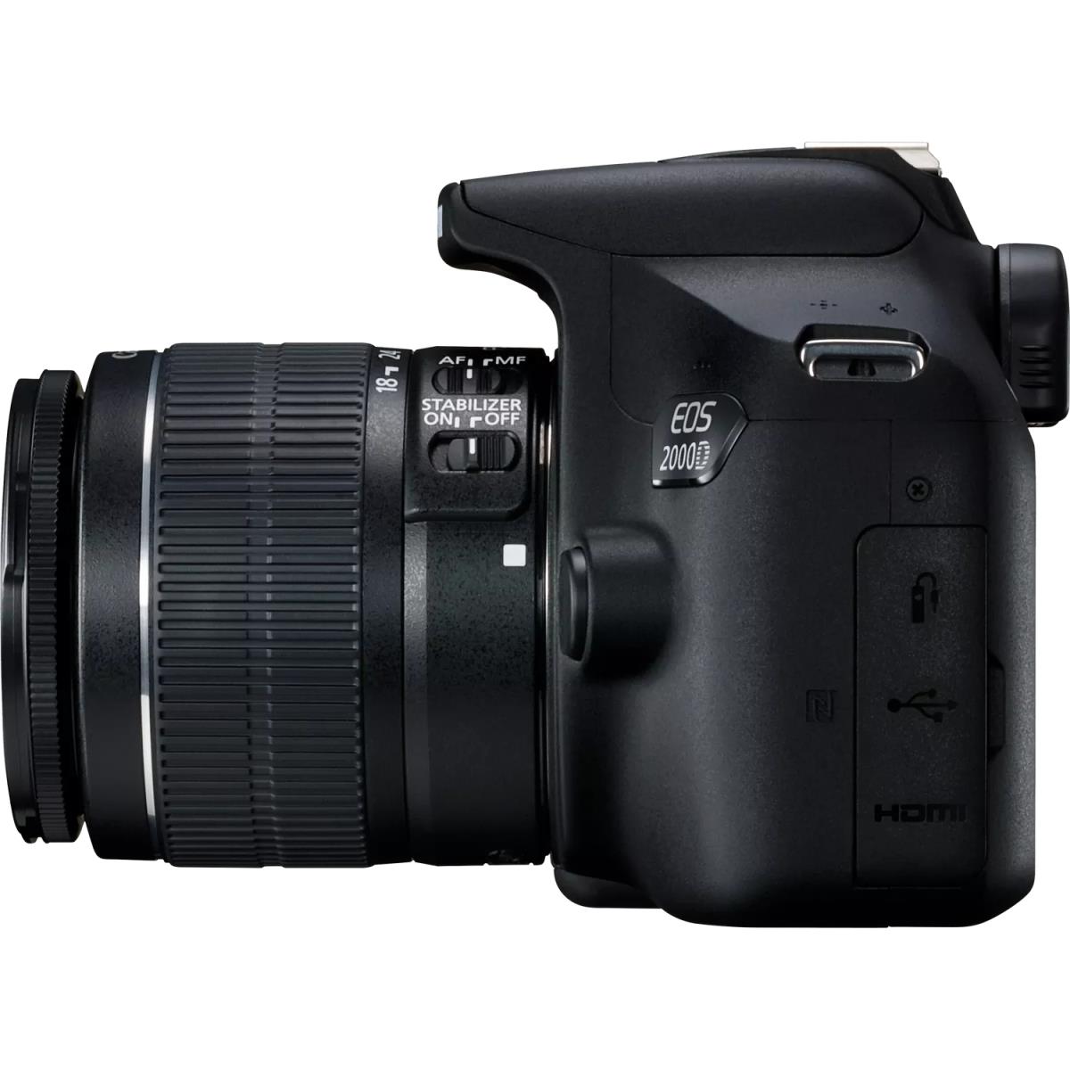 EOS 2000D DSLR Camera with EF-S 18-55mm IS II Lens - Black thumbnail