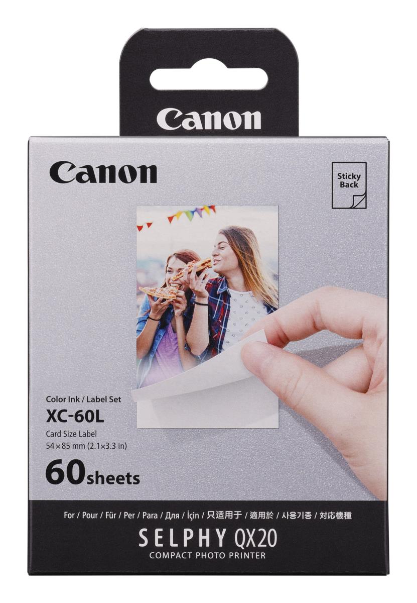 XC-60L 54 x 85mm Card Size Photo Paper for QX20 Printer - 60 Shots thumbnail