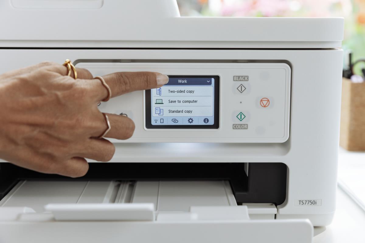 PIXMA TS7750i  A4  Print, ADF, Copy, Scan, Cloud. Up to 12001 x 1200 dpi 15ipm (mono), 10ipm (colour). Duplex, USB/WIFI. AirPrint/MacOS/Windows/(Mopria)Andriod/WIFI Dire thumbnail