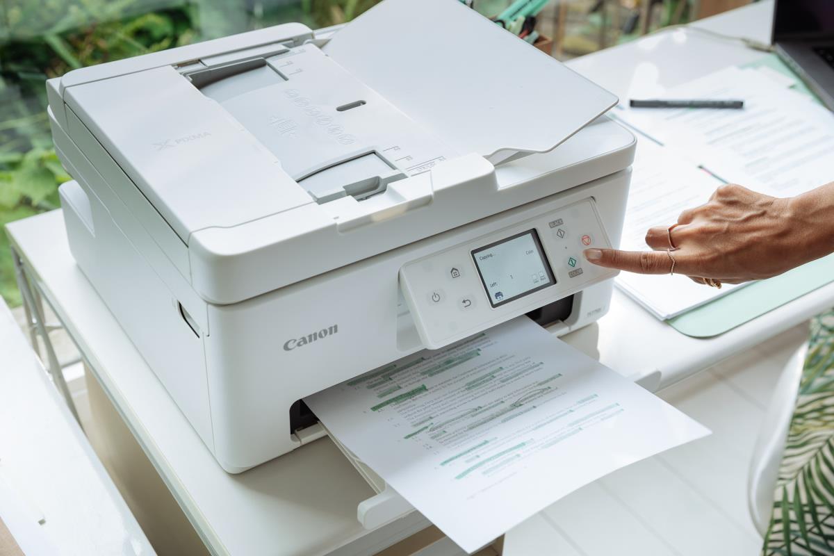 PIXMA TS7750i  A4  Print, ADF, Copy, Scan, Cloud. Up to 12001 x 1200 dpi 15ipm (mono), 10ipm (colour). Duplex, USB/WIFI. AirPrint/MacOS/Windows/(Mopria)Andriod/WIFI Dire thumbnail