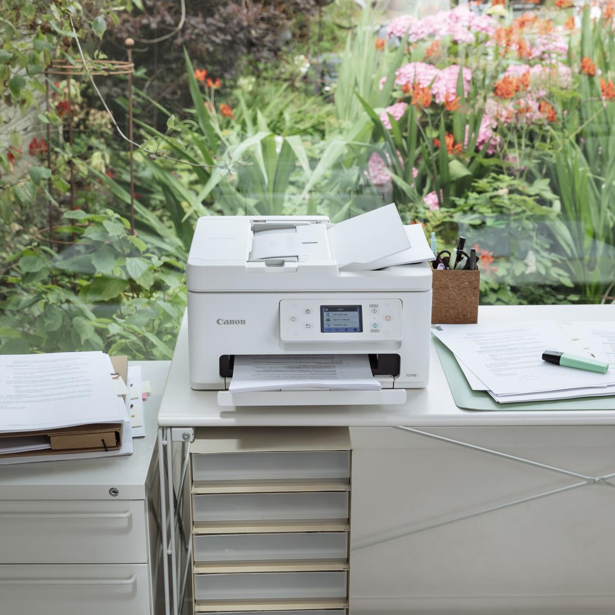 PIXMA TS7750i  A4  Print, ADF, Copy, Scan, Cloud. Up to 12001 x 1200 dpi 15ipm (mono), 10ipm (colour). Duplex, USB/WIFI. AirPrint/MacOS/Windows/(Mopria)Andriod/WIFI Dire thumbnail