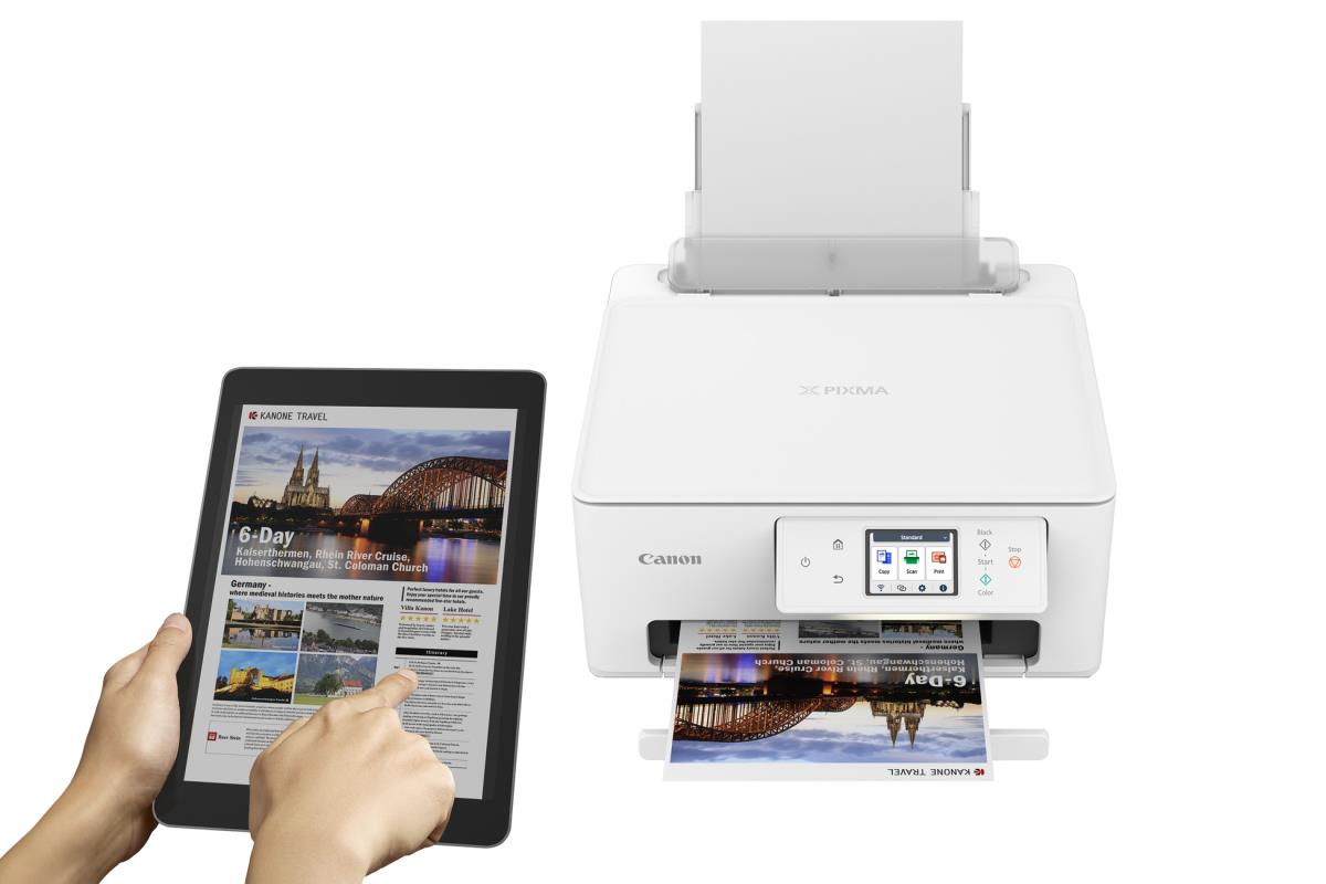 PIXMA TS7650i  A4  Print, Copy, Scan, Cloud. Up to 12001 x 1200 dpi 15ipm (mono), 10ipm (colour). USB/WIFI. AirPrint/MacOS/Windows/(Mopria)Andriod/WIFI Direct thumbnail