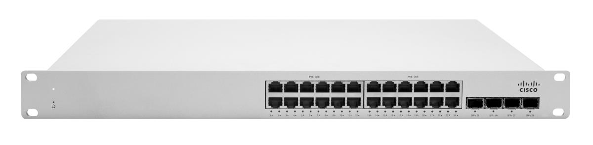 Cloud Managed MS225-24P - Switch - Managed - 24 x 10/100/1000 (PoE+) + 4 x SFP+ - rack-mountable, desktop - PoE+ (370 W) thumbnail