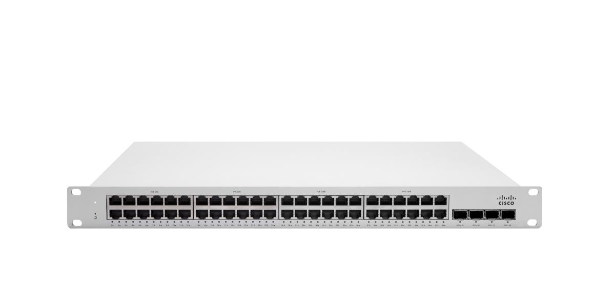 Cloud Managed MS225-48LP - Switch - Managed - 48 x 10/100/1000 (PoE+) + 4 x 10 Gigabit SFP+ (uplink) - rack-mountable - PoE+ (370 W) thumbnail