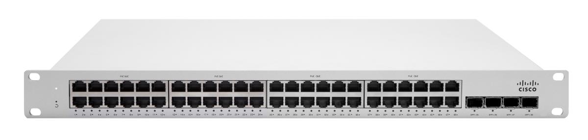 Cloud Managed MS225-48LP - Switch - Managed - 48 x 10/100/1000 (PoE+) + 4 x 10 Gigabit SFP+ (uplink) - rack-mountable - PoE+ (370 W) thumbnail