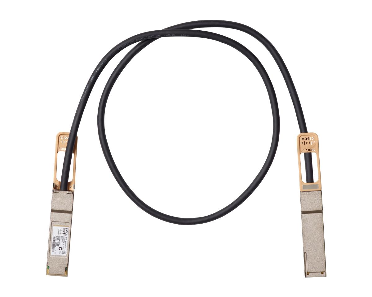 Cisco Copper Cable - 100GBase direct attach cable - QSFP (M) to QSFP (M) - 3 m - passive - for Mellanox ConnectX-5 Ex EN, Nexus 93108TC-EX, 93180YC-FX, 9336C-FX2 thumbnail