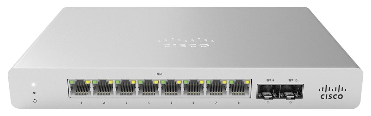 EU Product - - Meraki Cloud Managed MS120-8 - Switch - managed - 8 x 10/100/1000 (PoE+) + 2 x Gigabit SFP wandmontierbar Desktop PoE+ (124 W) thumbnail