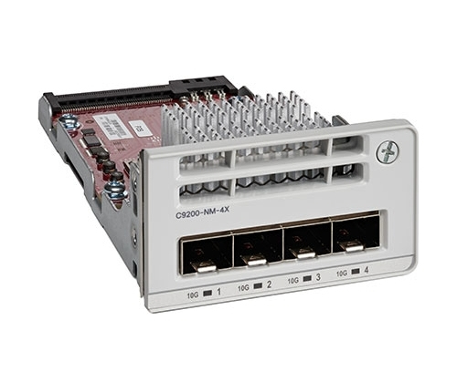 Cisco Catalyst 9200 Series Network Module - Expansion module - 10 Gigabit SFP+ x 4 - for P/N: C9200-24PXG-10E, C9200-24T-10A, C9200-24T-10E, C9200-48P-10A, C9200-48P-10E thumbnail