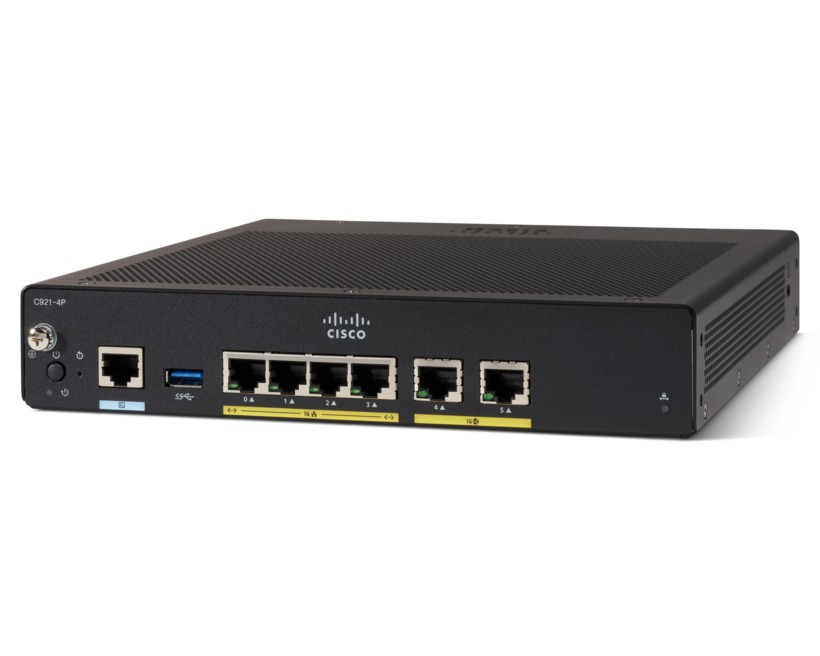 Cisco Integrated Services Router 927 - Router - cable mdm 4-port switch - 1GbE - WAN ports: 2 thumbnail