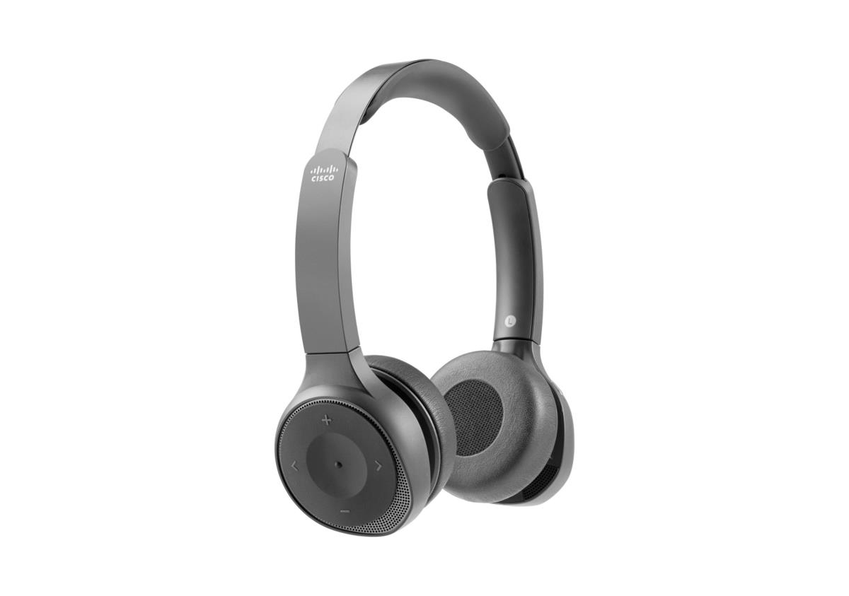 Cisco Headset 730 - Headset - on-ear - Bluetooth - wireless - active noise cancelling - USB, 3.5 mm jack - carbon black thumbnail