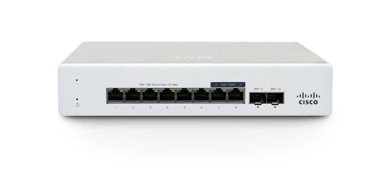 MS130-8P - Switch - Managed - 8 x 10/100/1000Base-T + 2 x Gigabit SFP - desktop, wall-mountable - PoE+ (120 W) thumbnail