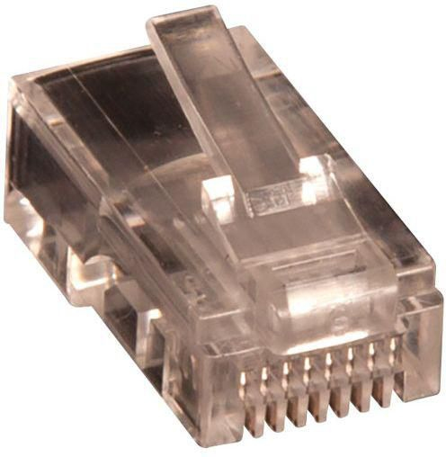 RJ45 UTP plug Cat5e for AWG  24-26 solid conductor 10pcs. thumbnail