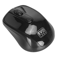 MO-234WBLK Wireless Mouse, 2.4GHz with USB Mini Receiver, 800 DPI Optical Tracking, Ambidextrous Design for PC / Mac / Laptop, Gloss Black thumbnail