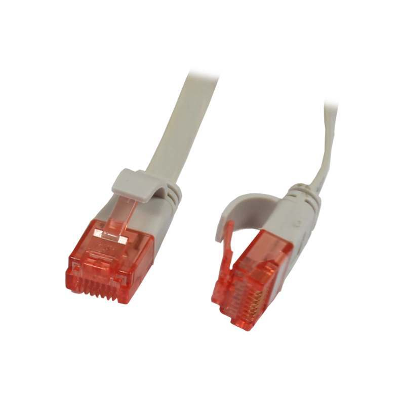 EU Product - Patchkabel RJ45 Cat6 250Mhz grau UTP U/UTP PVC Flach - Cable - Network thumbnail