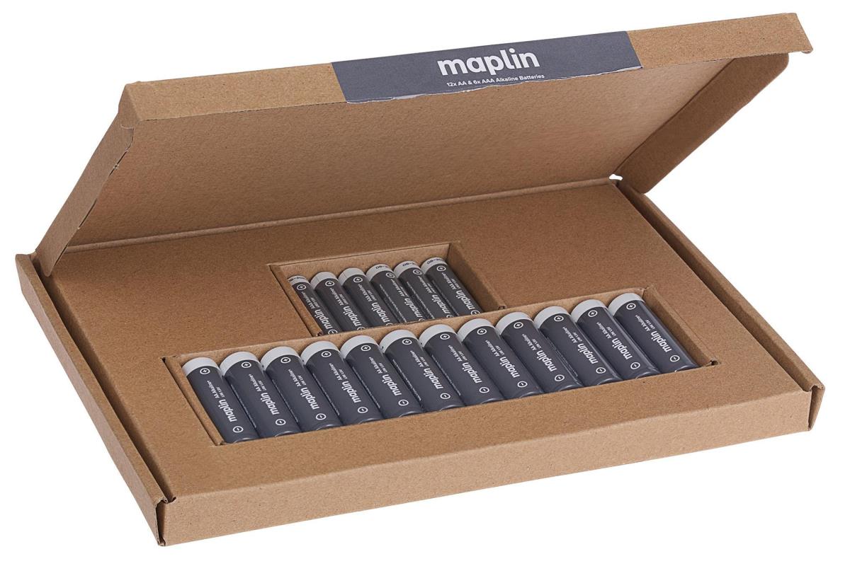12x AA LR6 /6x AAA LR03 1.5V Alkaline Batteries 7 Year Shelf Life High Performance thumbnail