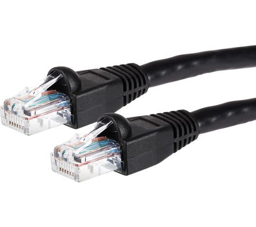 CAT6 RJ45 Plug UTP Ethernet Network Cable - Black - 0.5m thumbnail