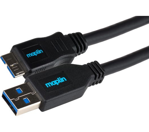 USB-A to Micro USB-B V3.0 Super Speed Cable - Black - 0.75m thumbnail
