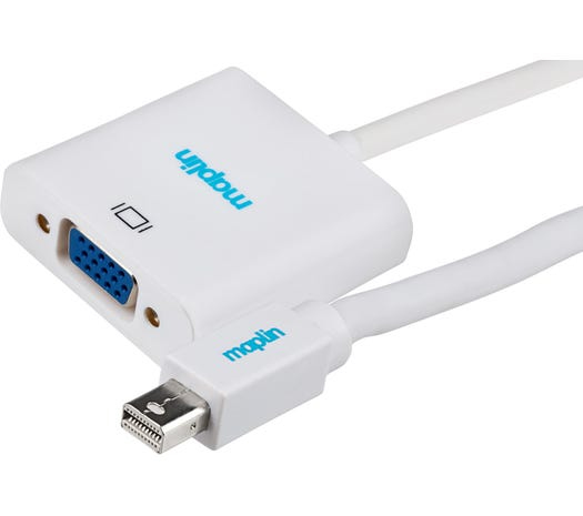 Mini DisplayPort to VGA Female Adapter - White, 23cm thumbnail