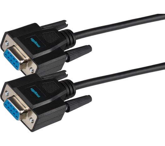 Serial RS232 Null Modem 9 Pin Female to 9 Pin Female Cable 3m Black thumbnail