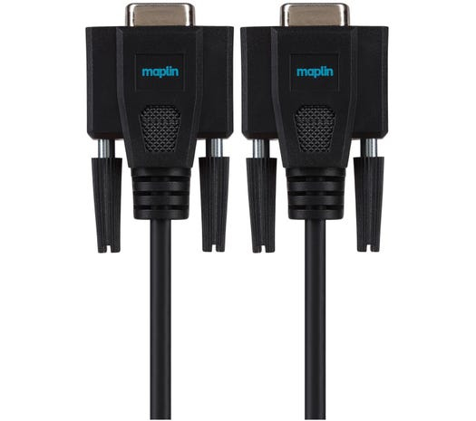 Serial RS232 Null Modem 9 Pin Female to 9 Pin Female Cable 3m Black thumbnail