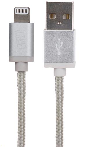 USB-A to Lightning Connector Cable Braided 12W 1m Silver thumbnail