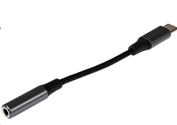 USB-C to 3.5mm Female Jack Headphone Adapter 5cm Braided thumbnail