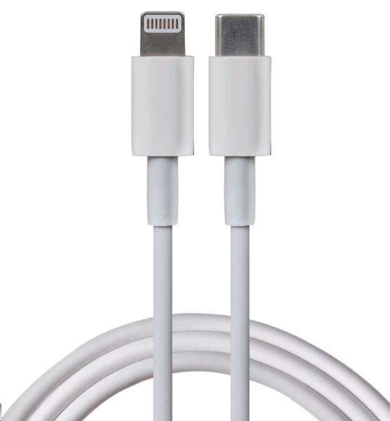 Lightning Connector to USB-C Cable Braided 27W Cable 3m Silver thumbnail