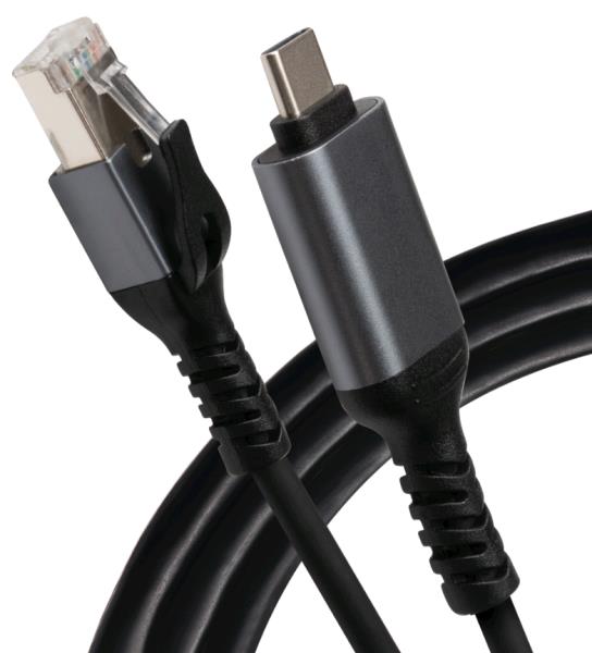 USB-C to RJ45 Ethernet Cable - Black - 3m thumbnail