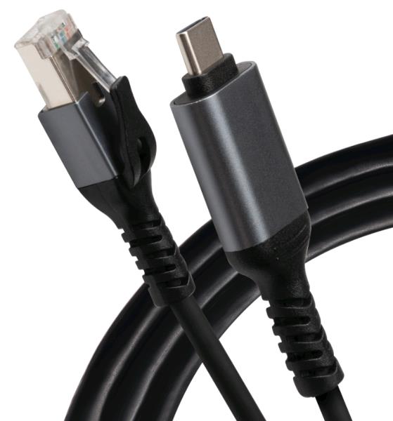 USB-C to RJ45 Ethernet Cable - Black - 1m thumbnail