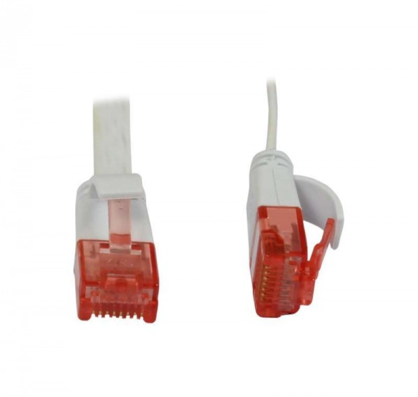 EU Product - Patchkabel RJ45 CAT6 250Mhz weiss UTP U/UTP PVC Flach - Cable - Network thumbnail