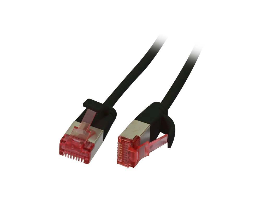 EU Product - Patchkabel RJ45 CAT6 250Mhz schwarz U/FTP slimline rund d - Cable - Network thumbnail